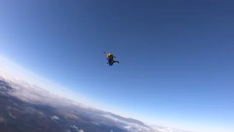 Skydiving. Tandem jump. Stock Footage 142859093