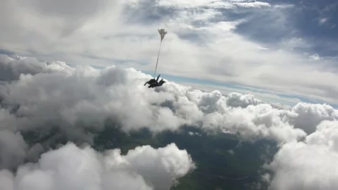 Skydiving. Tandem jump. Stock Footage 154574558