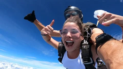 Skydiving, tandem jump. Vidéo 165481866