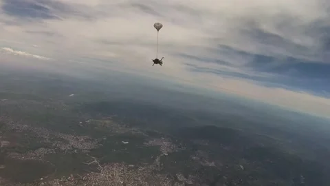 Skydiving. Tandem jump Video stock 205010105