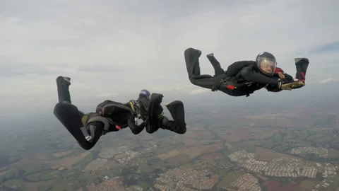 Skydiving team 4K 스톡 동영상 95961254