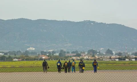 Skydiving team Foto stock