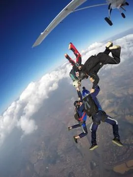 Skydiving team Foto stock