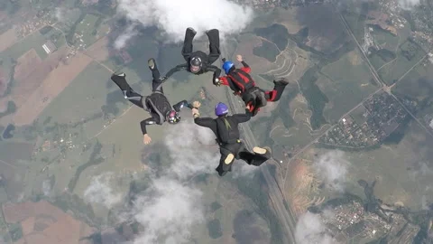 Skydiving teamwork Vidéo 96010898