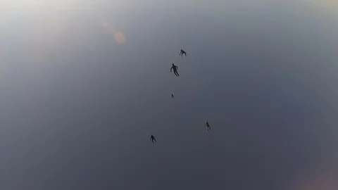 Skydiving. Tracking jump. Stock Footage 97861753