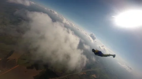 Skydiving wing suit flight Vidéo 61532133