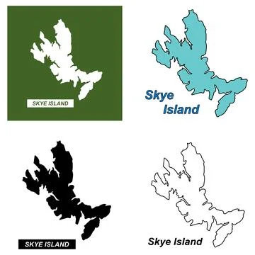 Skye island map Stock Illustration