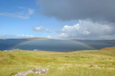 Skye rainbow Stock Photos
