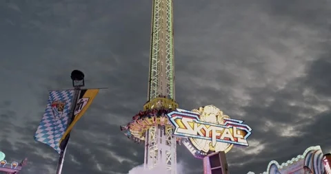 Skyfall Ride Stock Footage 221846503