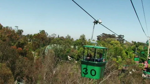 Skyfari Chair Lift HD Stock Footage