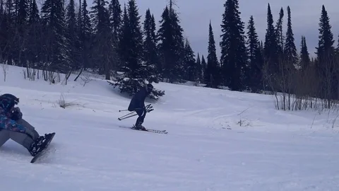 Skying-Fast Stock-Footage 123975682