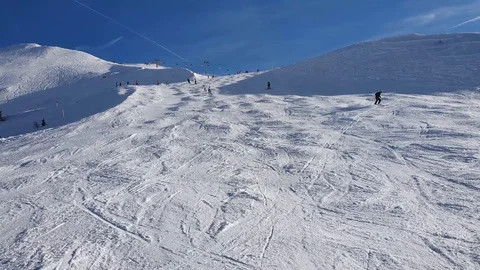 Skying in sunny day Stock Footage 128307207