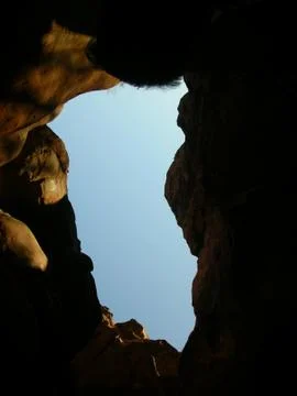 The skylight in a cave Stock Photos