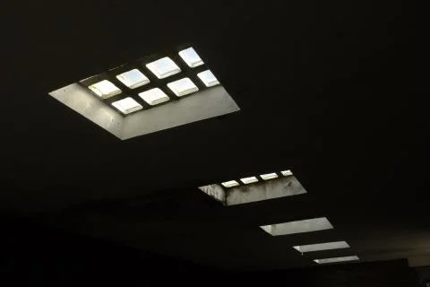 Skylight of a contemporary construction on a waning scale Stock Photos