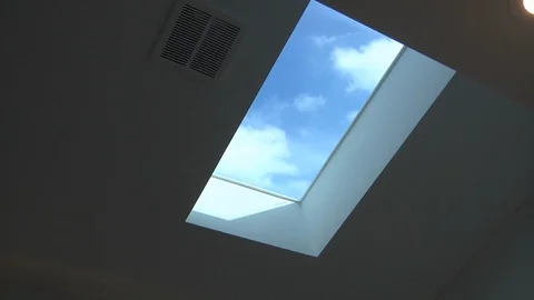 Skylight installed in a ceiling. 스톡 동영상 111497803