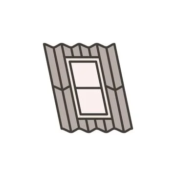 Skylight or Roof Window vector concept colored icon or symbol Stock Illustration