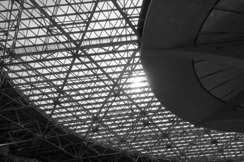 Skylight window - huge industrial construct Fotos de archivo