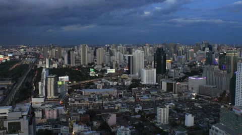 Skyline of bangkok Stock Footage 28955232