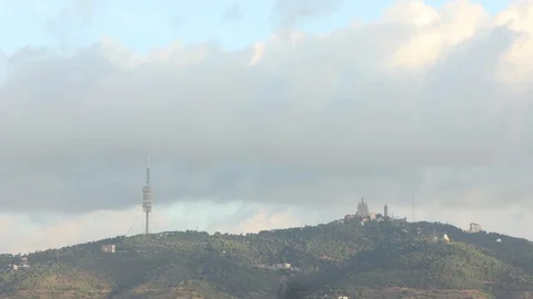 The skyline of Barcelona,Spain Stock Footage 116659329