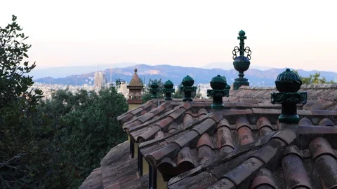 The skyline of Barcelona,Spain Stock Footage 118124755