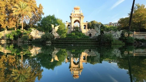 The skyline of Barcelona,Spain Stock Footage 118980429