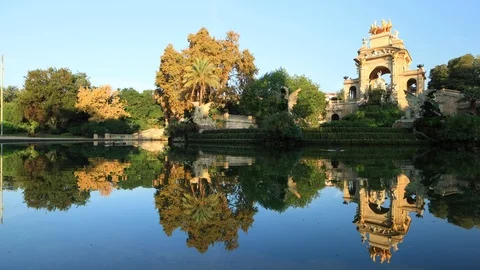 The skyline of Barcelona,Spain Stock Footage 118980440
