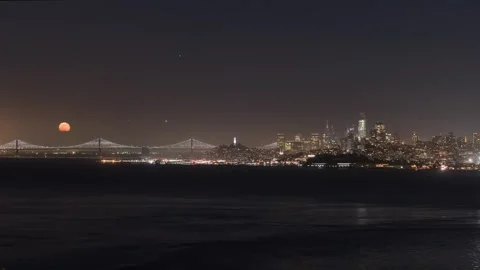 Skyline &amp; Bay Bridge Stock Footage 339274737