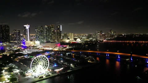 Skyline Bayside Miami Stock Footage 237364146