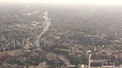 Skyline of Berlin 2012 from Berlin Mitte toward east Stock Footage 44086816