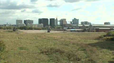 Skyline Brussels north district Stock Footage 610374