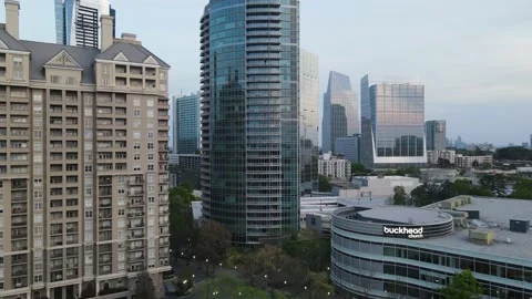 Skyline in Buckhead Atlanta Stock Footage 152492903