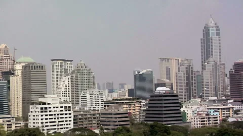 Skyline of Buildings in Sukhumvit District 库存影片 327892375