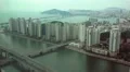 Skyline Of Busan South Korea Wide Shot Ocean Mountain Bridge And Buildings HD HD Footage