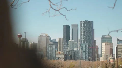 Skyline of Calgary Stock Footage 246877738