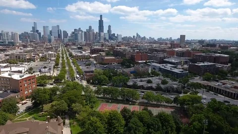 Skyline chicago streets Stock Footage 69210865