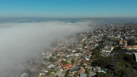 Skyline of City in Clouds Stockbeeldmateriaal 221375327