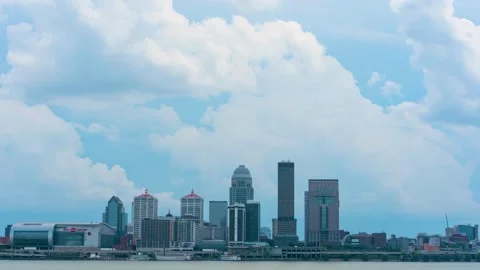 Skyline with Clouds Timelapse Stock Footage 205221907