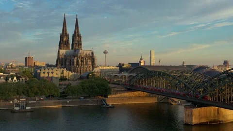Skyline Cologne City Stock Footage 111998187