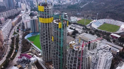 Skyline Complex Construction Stock Footage 168952988