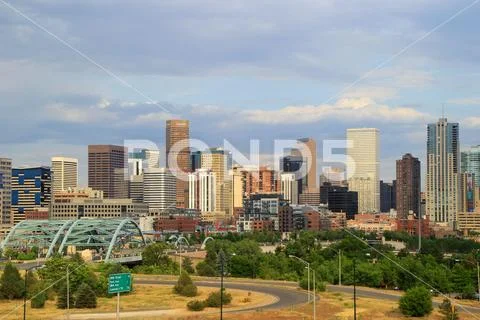 Skyline of Denver in Colorado, USA. Stock Photos