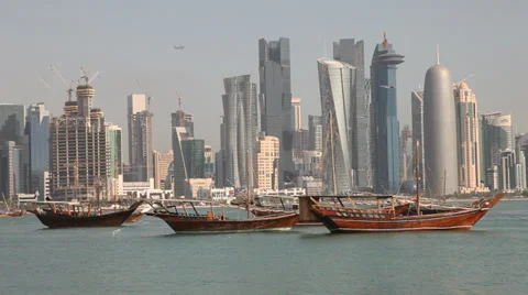 Skyline of Doha. Qatar 库存影片 33826929