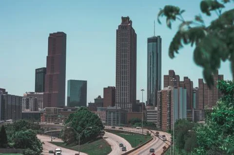 Skyline of Downtown Atlanta Stock Photos