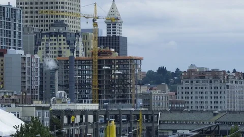 Skyline of downtown Seattle Stock Footage 73497258