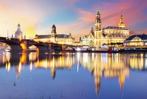 Skyline of Dresden Stock Photos
