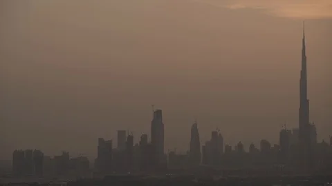Skyline of Dubai Stock Footage 102290075
