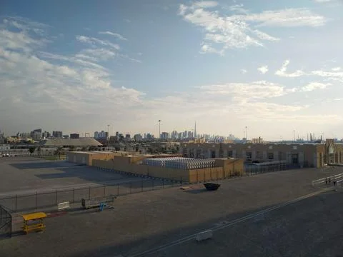 The skyline of Dubai Stock Photos