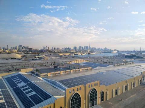 The skyline of Dubai Stock Photos