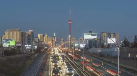 The Skyline from Dufferin Bridge 4K Stock Footage 56603407