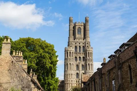 The skyline of Ely Stock Photos