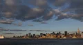 Skyline Empire State Building Hudson River New York City Cruise Ship Passing Day HD Footage